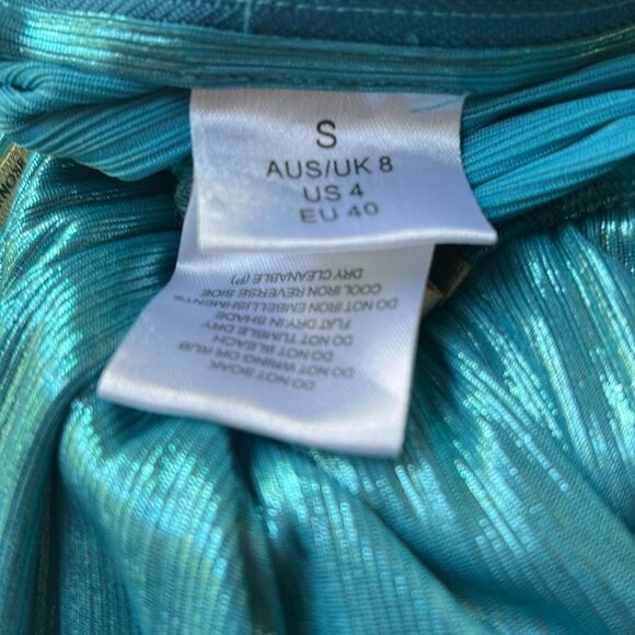 Bronx And Banco Romi Metallic Gown Size 4 - Picture 11 of 12